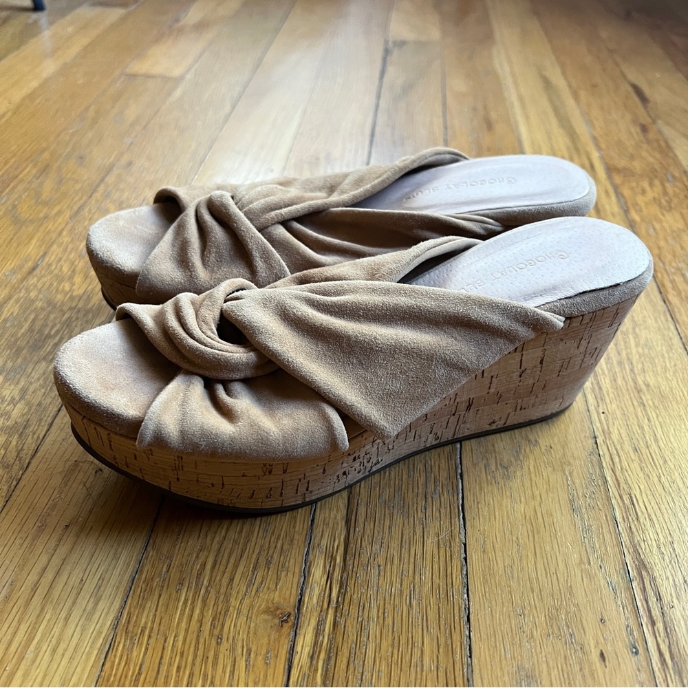 Chocolat blu tan knotted wedges